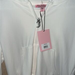 Juicy Couture White Zip-Up Tracksuit (Hoodie&Sweatpants)